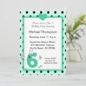 Invitations de fête du 6e anniversaire (Debout devant)