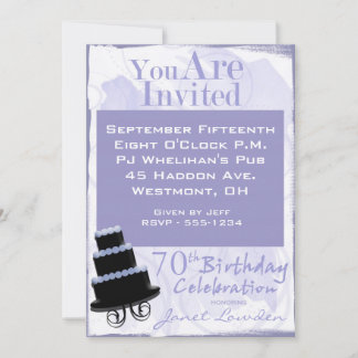 Invitations de fête du 70e anniversaire