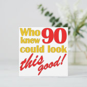 Invitations de fête du 90e anniversaire (Debout devant)