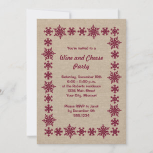 Invitations de fête du vin et du fromage