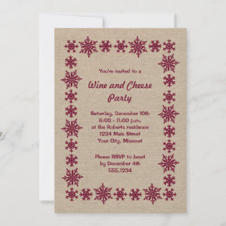 Invitations de fête du vin et du fromage