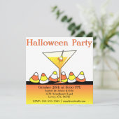 Invitations de fête Halloween Candy Corntini (Debout devant)