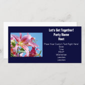 Invitations de fête Lily Flowers Unissons-nous (Devant / Derrière)