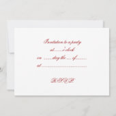 Invitations de fête - Masque rouge "Masquerade" (Dos)