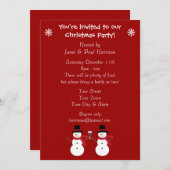 Invitations de fête mignonnes de fête de Noël de (Devant / Derrière)