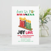 Invitations de fête moderne de KWANZAA 7 bougies p (Debout devant)
