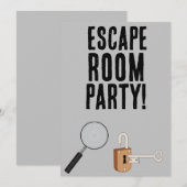 Invitations de fête personnalisées pour salle d'év (Devant / Derrière)