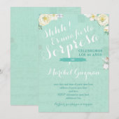 Invitations de fête surprise pour anniversaire fem (Devant / Derrière)