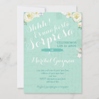 Invitations de fête surprise pour anniversaire fem