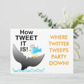 Invitations De Fête Twitter - Quel TWEET C'Est ! (Debout devant)