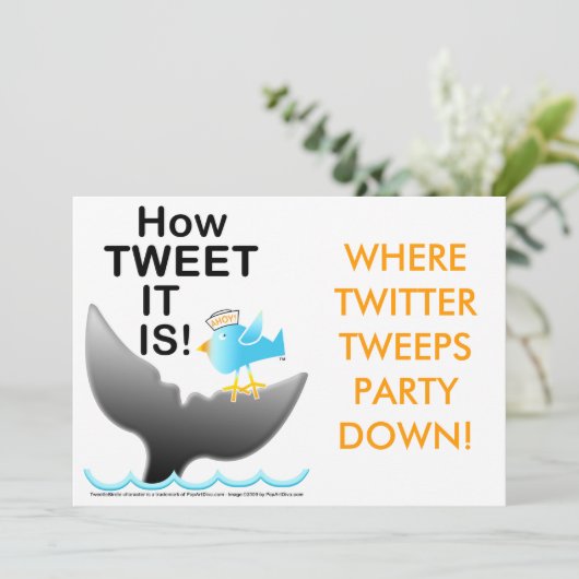 Invitations De Fête Twitter - Quel TWEET C'Est ! (Debout devant)