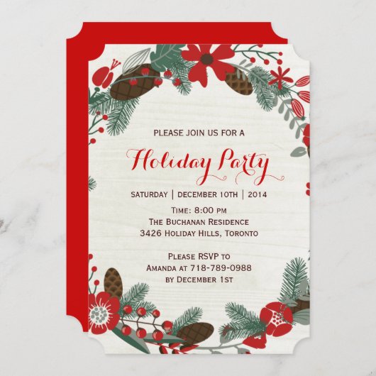 Invitations de fêtes (Devant / Derrière)