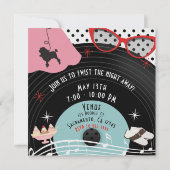 Invitations de fêtes à thème des années 50 (Dos)
