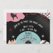 Invitations de fêtes à thème des années 50 (Dos)