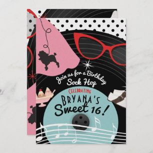 Invitations de fêtes à thème des années 50