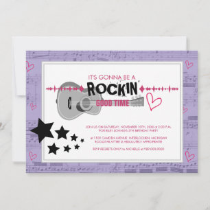 Invitations de fêtes Anniversaires de enfants Rock