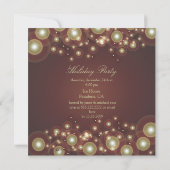 Invitations de Fêtes, bulles de champagne (Dos)