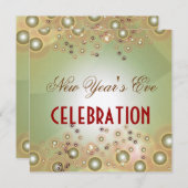 Invitations de Fêtes, bulles de champagne (Devant / Derrière)