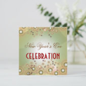 Invitations de Fêtes, bulles de champagne (Debout devant)