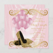 Invitations de Fêtes d'Anniversaire des femmes ros (Devant / Derrière)