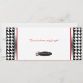 Invitations de Fêtes de Houndstooth (Dos)