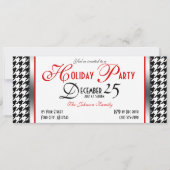 Invitations de Fêtes de Houndstooth (Devant)