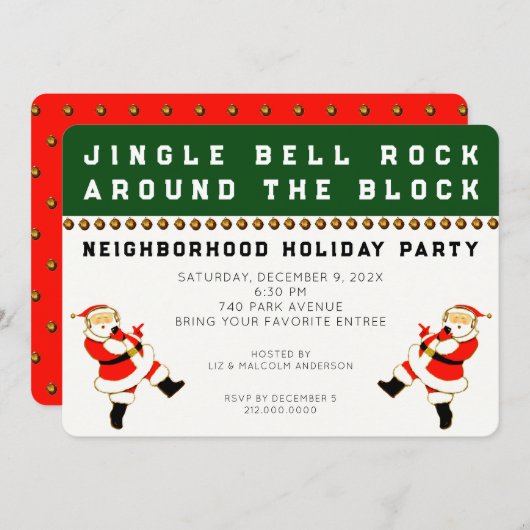 Invitations de fêtes de quartier (Devant / Derrière)