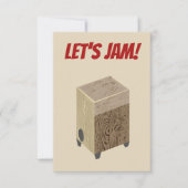 Invitations de fêtes de tambour Cajon personnalisé (Devant)