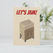 Invitations de fêtes de tambour Cajon personnalisé (Debout devant)