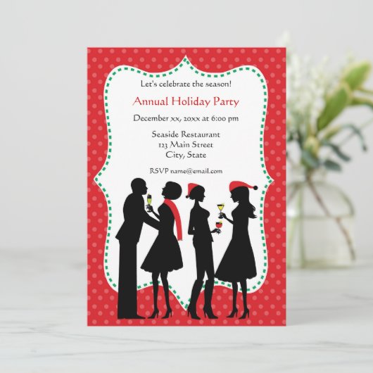 Invitations de fêtes de vacances (Debout devant)