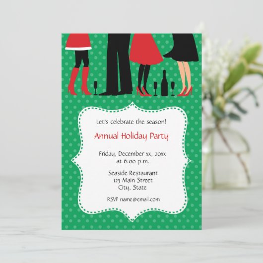 Invitations de fêtes de vacances (Debout devant)