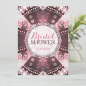 Invitations de Fêtes des mariées roses en Patchwor (Debout devant)