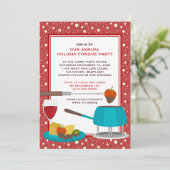 Invitations de Fêtes Fondue (Debout devant)