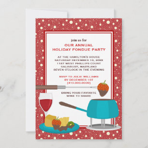 Invitations de Fêtes Fondue