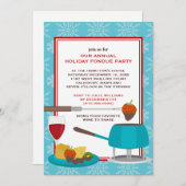 Invitations de Fêtes Fondue (Devant / Derrière)