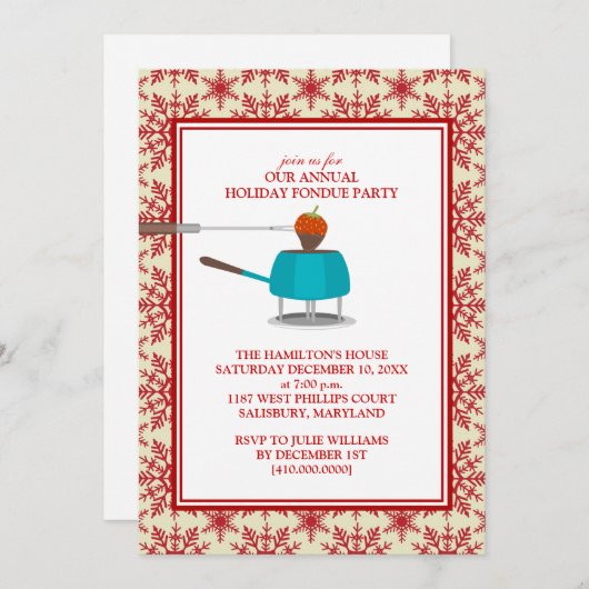 Invitations de Fêtes Fondues (Devant / Derrière)