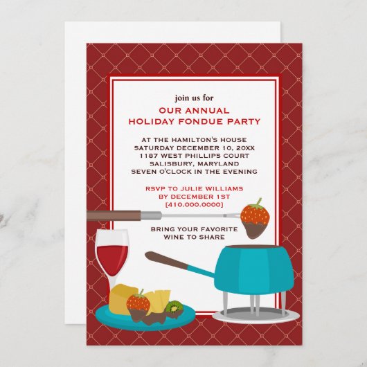 Invitations de Fêtes Fondues (Devant / Derrière)