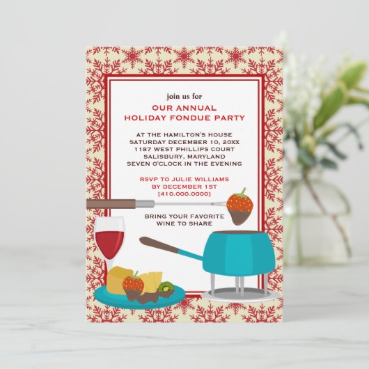 Invitations de Fêtes Fondues (Debout devant)
