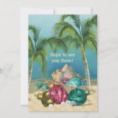Invitations de Fêtes Luau Beach (Dos)