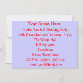 Invitations de fêtes pour enfants Nounours (Dos)