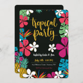Invitations de fêtes tropicales (Devant / Derrière)