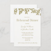 Invitations de feuilles d'or modernes (Devant / Derrière)