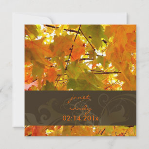 Invitations de Feuilles/mariages de automne d'érab
