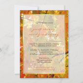 Invitations de Feuilles/mariages de automne Gold M (Dos)