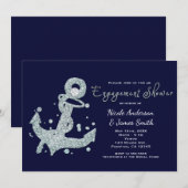 Invitations de FIANÇAILLES d'Ancre de diamant naut (Devant / Derrière)