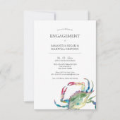 Invitations de Fiançailles de crabes marins (Devant)