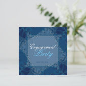 Invitations de Fiançailles Lacy Blue Dream (Debout devant)
