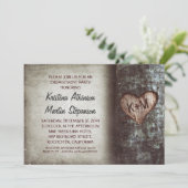 Invitations de fiançailles rustiques arborées (Debout devant)