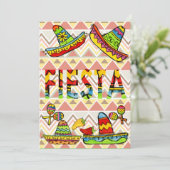 Invitations de Fiesta Cinco de Mayo Chevron (Debout devant)