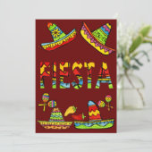 Invitations de Fiesta Cinco de Mayo Red (Debout devant)